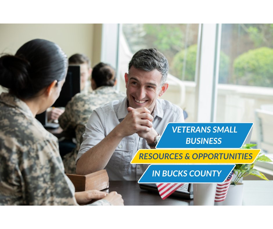 scorebcpa's tweet image. Veteran-owned businesses contribute over $1 trillion annually to the U.S. economy.

With SCORE Bucks County mentoring, veterans have 2X the chance of success. Veterans interested in starting, buying, or growing a biz should join our FREE 5/20 webinar: score.tfaforms.net/112?EventID=a1…