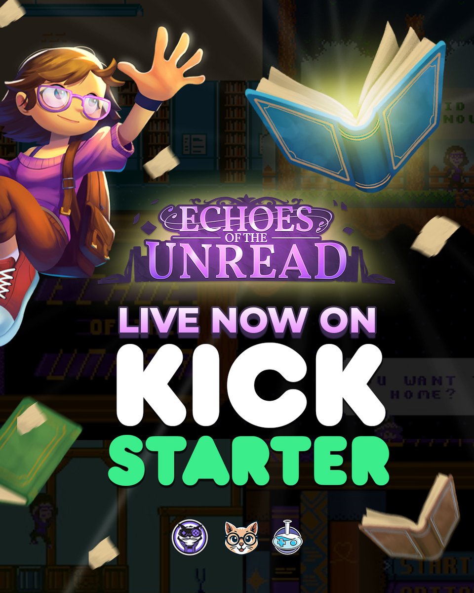 Mega Cat Studios (@megacatstudios) on Twitter photo The books are alive!📚
Get ready for a musical #NES adventure, explore whimsical worlds, and find your way home as #EchoesOfTheUnread is NOW LIVE on #Kickstarter! <a href="/VideoGameSage/">Video Game Sage</a>
Support the game now: bit.ly/MCSEUKSSM The books are alive!📚
Get ready for a musical #NES adventure, explore whimsical worlds, and find your way home as #EchoesOfTheUnread is NOW LIVE on #Kickstarter! <a href="/VideoGameSage/">Video Game Sage</a>
Support the game now: bit.ly/MCSEUKSSM