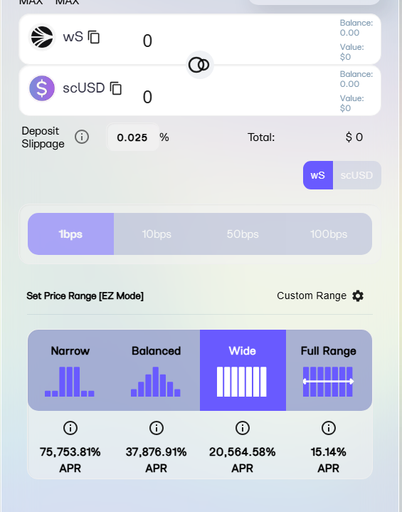 IntelScout's tweet photo. This scenario uses the most basic assumptions to keep it simple 

The returns here are actually a LOT more conservative than my current ROI although my entry price is ~0.57

Why? 50% APR on S / USDC is tiny 

So even if you rebalance multiple times, you'd still be up https://t.co/vOP6zFD6Rk