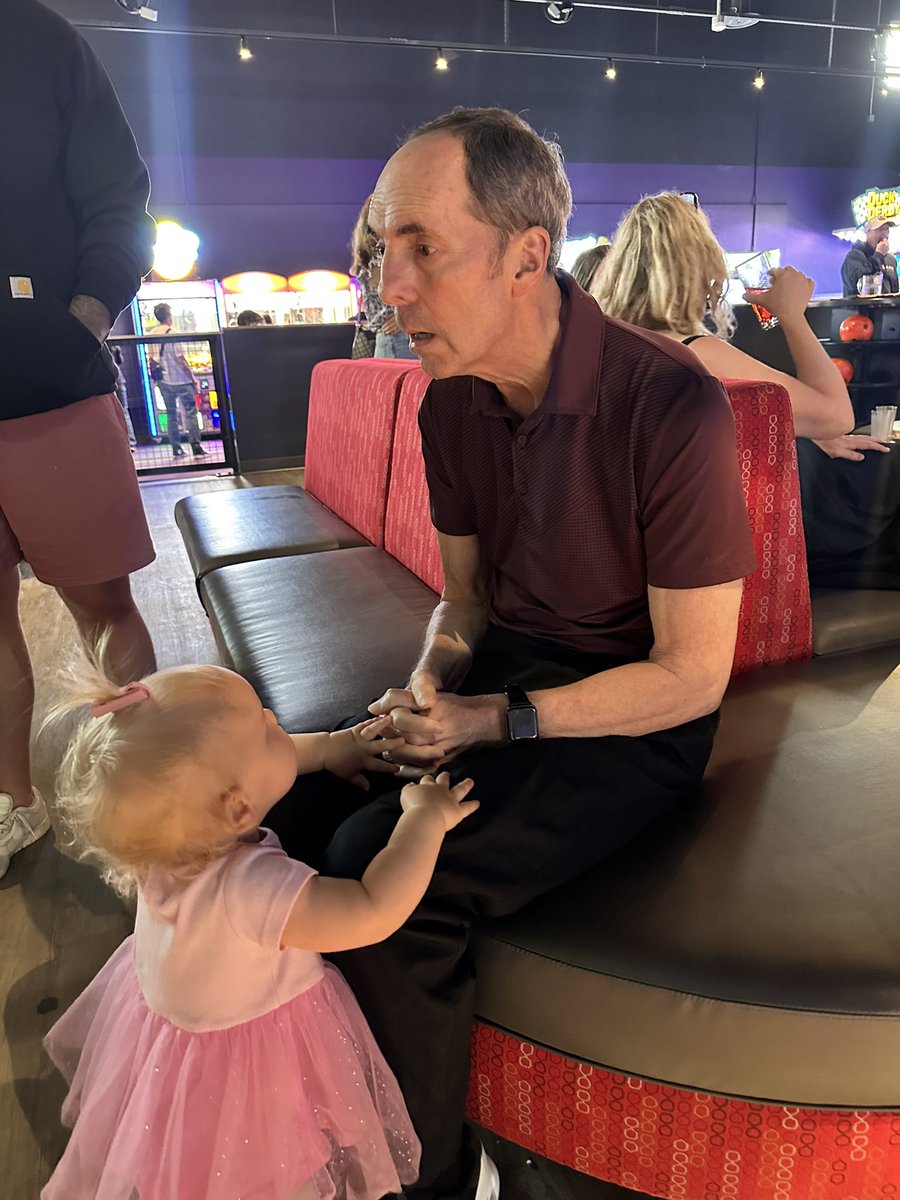 My daughter may only be 1 but she still sees her grandpa in a way that words can't explain. It's like her little heart just knows he's still in there. 😭🩷 #Alzheimers