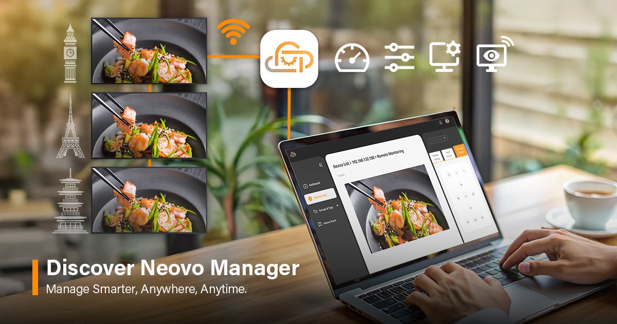 AGNeovoDisplays's tweet photo. Introducing Neovo Manager – Smarter Display Management from Anywhere! 🌐

💡Read more details here: https://t.co/BBlcAVnY5P
📌 Discover more about Neovo Manager: https://t.co/xRaaWGslcW
❇️Register right now: https://t.co/UfoqgR2Z7I

#AGNeovo #NeovoManager #SmartDisplayControl https://t.co/ImZ33bVz5y