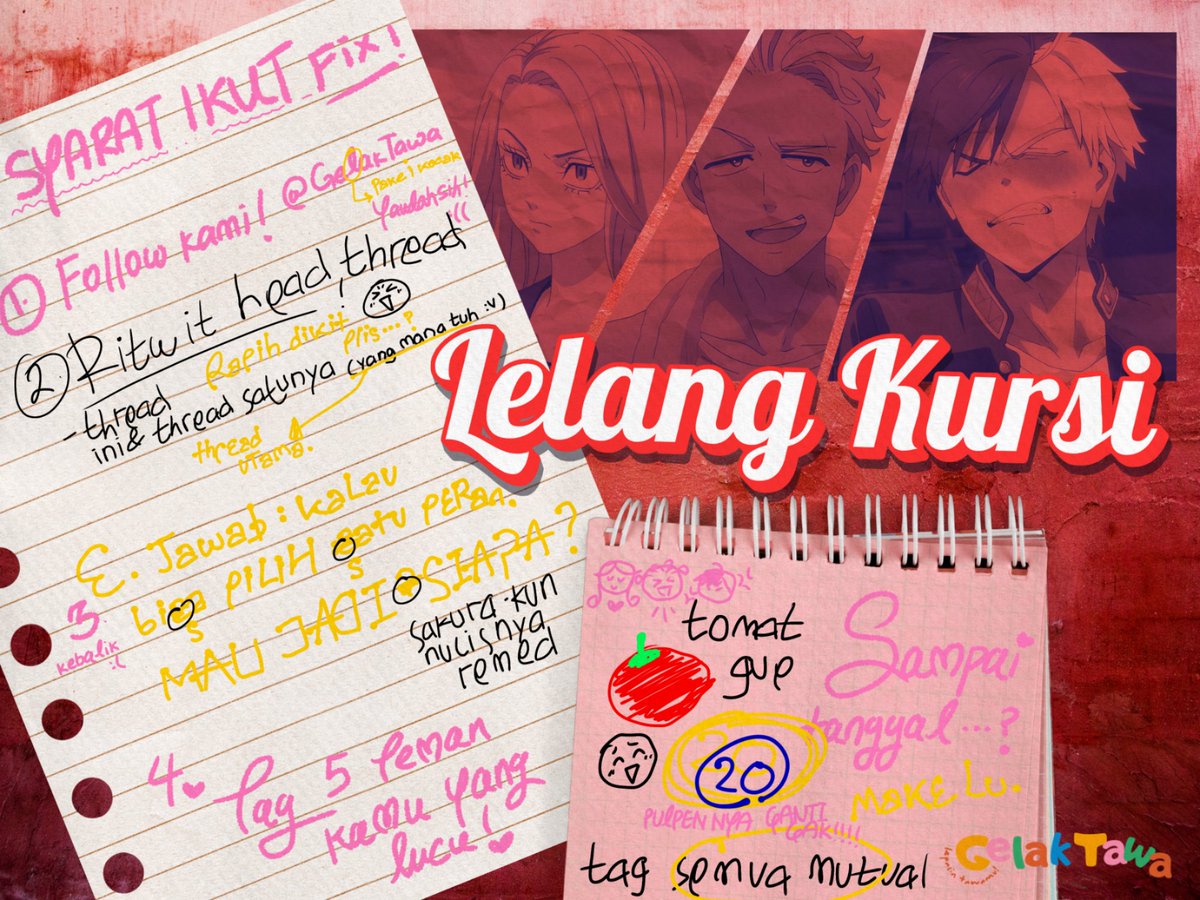 GeIakTawa's tweet image. ᅠ
ᅠᅠᅠSebelum   panggung   penuh   dengan 
ᅠᅠᅠgelak   tawa,  dua  kursi  kosong  kami 
ᅠᅠᅠsisakan untukmu. Rebut kesempatan 
ᅠᅠᅠini,   jadilah   bagian  dari  pertunjukan
ᅠᅠᅠtanpa      perlu     antre     di     gerbang 
ᅠᅠᅠpendaftaran. 🎭
ᅠ