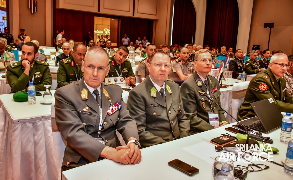 airforcelk's tweet photo. Sri Lanka proudly hosts the 80th #CISM General Assembly &amp; Congress in Colombo! Officially opened today under the patronage of Deputy Minister of Defence Maj Gen Aruna Jayasekara (Retd), with the Navy and Air Force Commanders in attendance.
#cism2025 #militarysports https://t.co/wOeorZPkEh