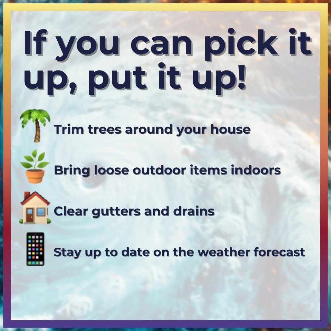 SCEMD's tweet image. Every day is Arm Day when hurricane season’s on the way! If you can lift it, a hurricane definitely can. Clear your yard  — patio chairs, lawn gnomes, inflatable flamingos… all of it. The fewer projectiles, the better! 
#HurricanePrepMonth #SCTweets #StormStrong #YardGains
