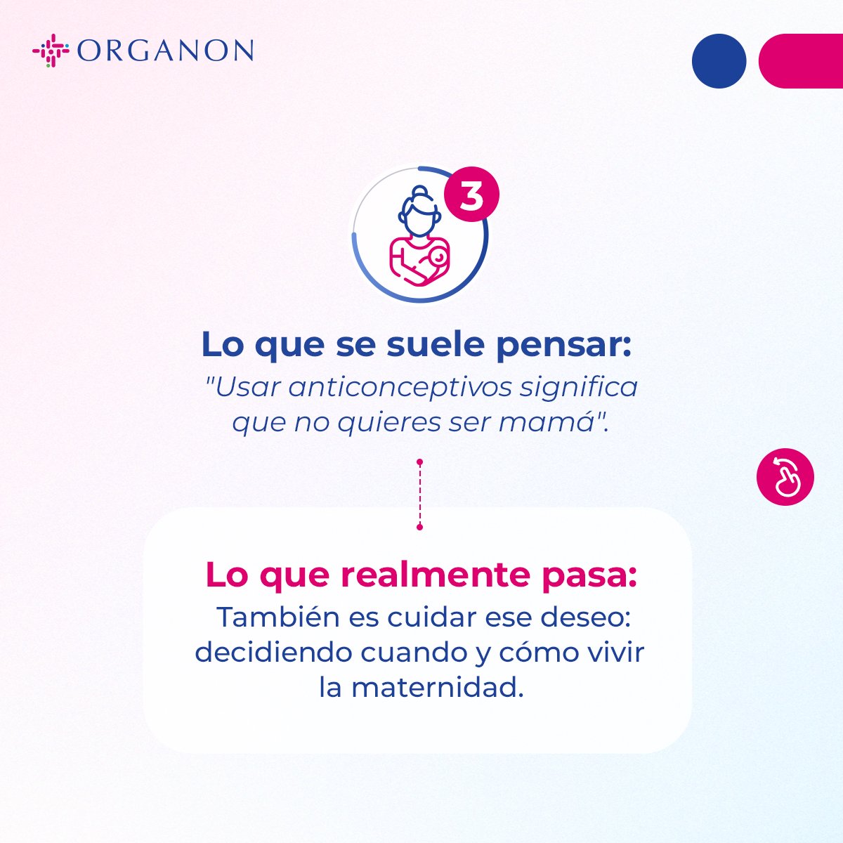 Al hablar de anticoncepción, aún circulan algunas ideas equivocadas. No es solo para evitar un embarazo. Se trata de decidir sobre tu cuerpo, tu tiempo, tus planes y tu maternidad ¡Estamos aquí por ti!

#SaludFemenina #OrganonLatam #PorLaSaludDeEllas #Embarazo #maternidad