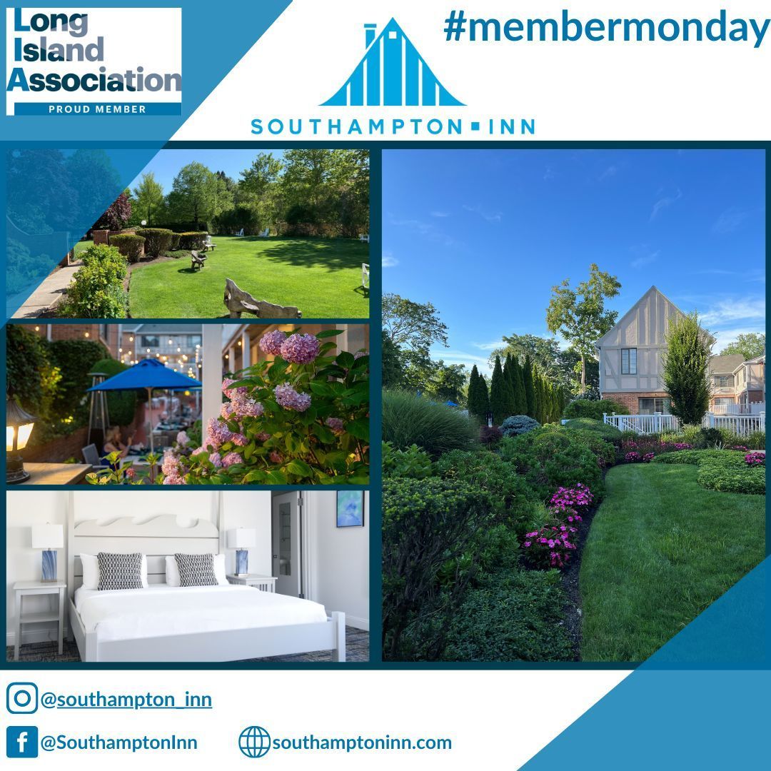 Welcome this #membermonday to the Southampton Inn. 

The Southampton Inn is a 90-room boutique hotel in the heart of Southampton Village with event spaces, onsite catering from Claude’s Restaurant, a 50’ heated pool, tennis and pickleball courts, and guest amenities such as bike