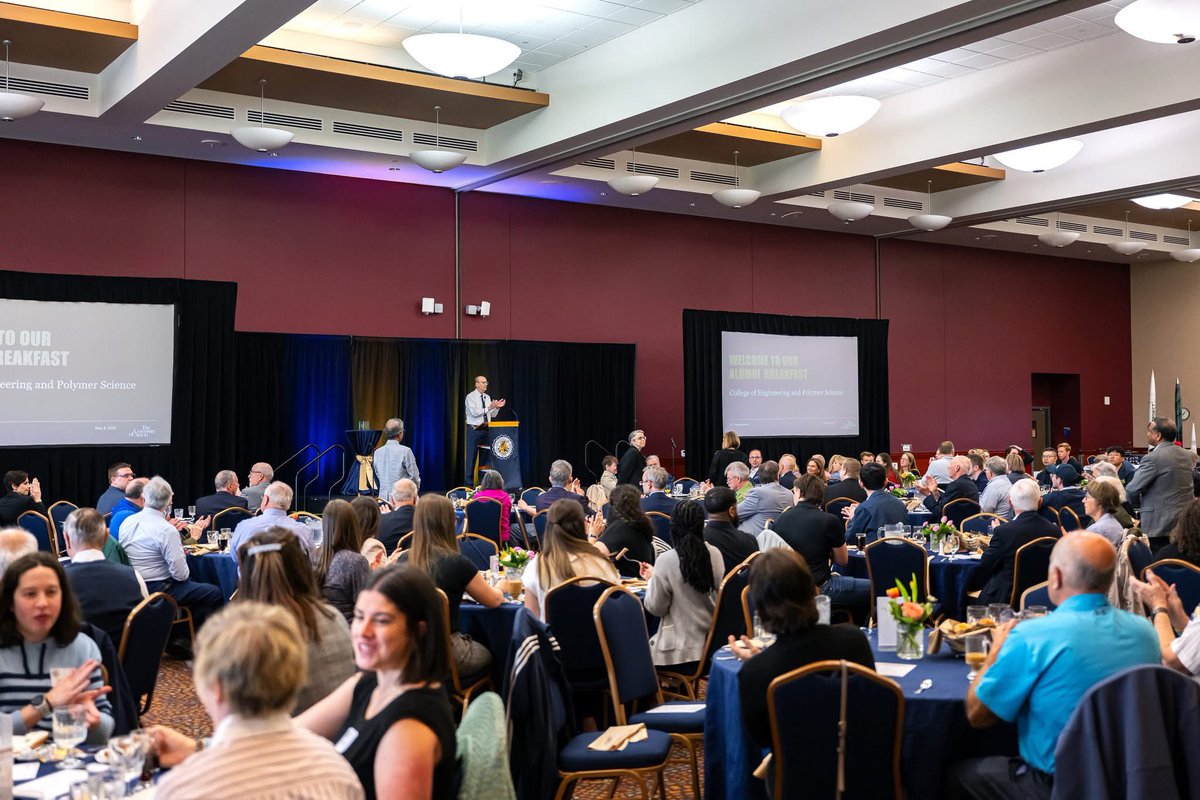 uakronalumni's tweet photo. Thank you to those who joined us for the @UAkron_Engr Alumni Breakfast. 🎉 We hope you enjoyed hearing updates from Dean Menzemer, engaging with engineering alumni, faculty, staff, and students, and celebrating Steve Koerner ’92, our 2025 Distinguished Alumni Award recipient! https://t.co/UzWzmvx5KA