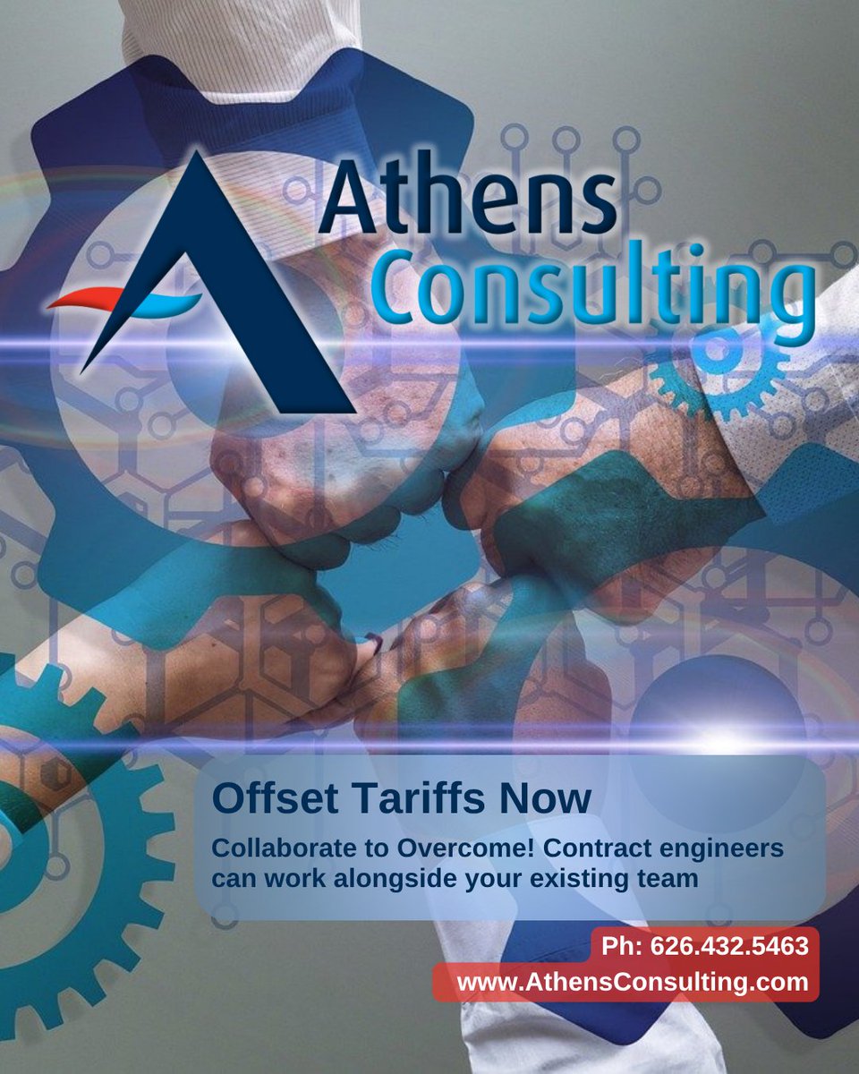 Athens_Consult's tweet photo. Collaborate &amp; Overcome! #Contractengineers work alongside your existing team to address tariff-related challenges, providing fresh perspectives and innovative solutions that navigate market complexities! #Teamwork #EngineeringInnovation #contractengineering #electricalengineer https://t.co/LrWyfJtSVF