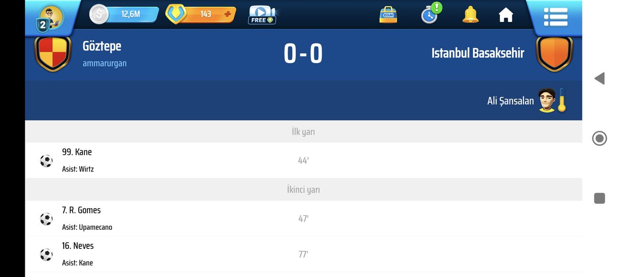 Oyunun gerçekçiliğe bak bee. 3 gol atmışım ama maç 0-0 bitmiş. Bu ligin de sportif gerçekliği yoktur.