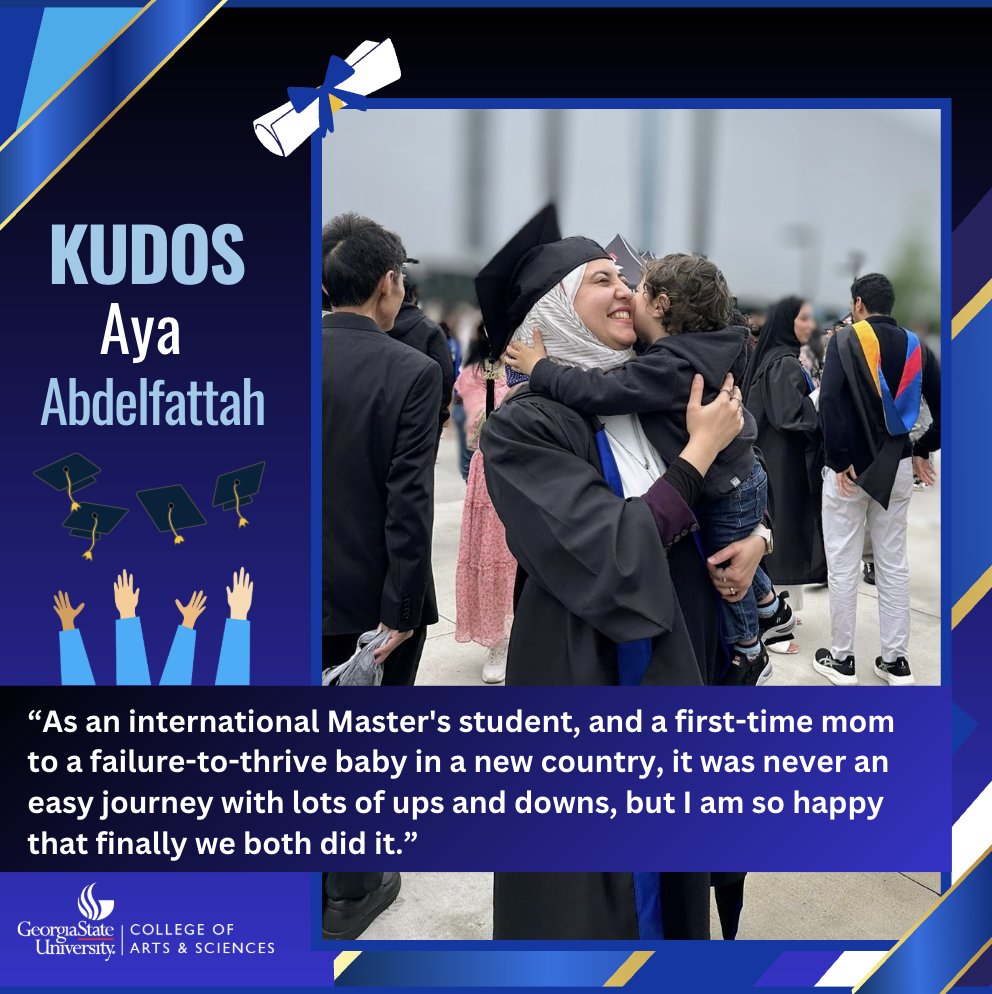 GSU Arts & Sciences (@gsuartsci) on Twitter photo 🎓 Huge congratulations to Aya Abdelfattah, an extraordinary international student who graduated this May with her master's degree in <a href="/GSUChemistry/">Georgia State University Chemistry</a>! She completed her thesis and published a paper on top of it! Go Aya! #GSU25 💪✨ 🎓 Huge congratulations to Aya Abdelfattah, an extraordinary international student who graduated this May with her master's degree in <a href="/GSUChemistry/">Georgia State University Chemistry</a>! She completed her thesis and published a paper on top of it! Go Aya! #GSU25 💪✨