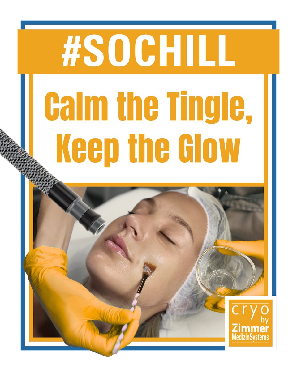Zimmer_USA's tweet photo. ❄️ Calm the Tingle, Keep the Glow — Feel #SoChill w/ #Cryo by #ZimmerMedizinSystems! Our #Cryo7, #Cryo6 & #CryoMini offer relief during chemical peels by cooling skin & reducing irritation and discomfort. 🧡 Skincare should glow—not burn. #AestheticMedicine #CryoCool #FacialPeels https://t.co/VWNrrhDhHa