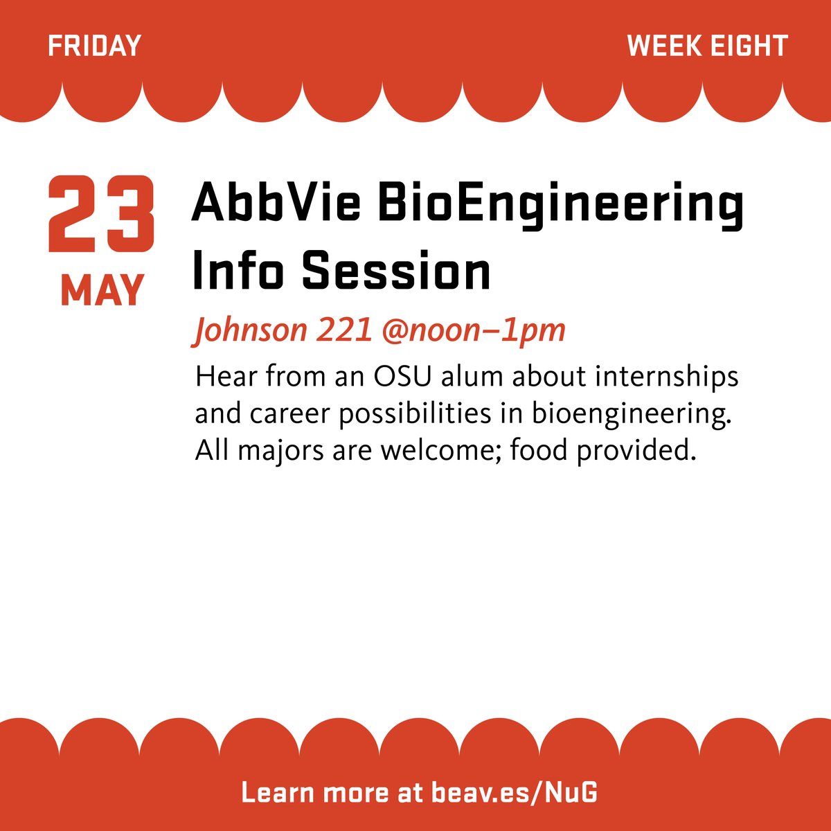 Disconnect from your computer and form new connections at an event this week! This is a great chance to learn about internships, listen to industry professionals, and maximize your network!

#career #job #internship #tip #oregonstate #gobeavs #spring #networking