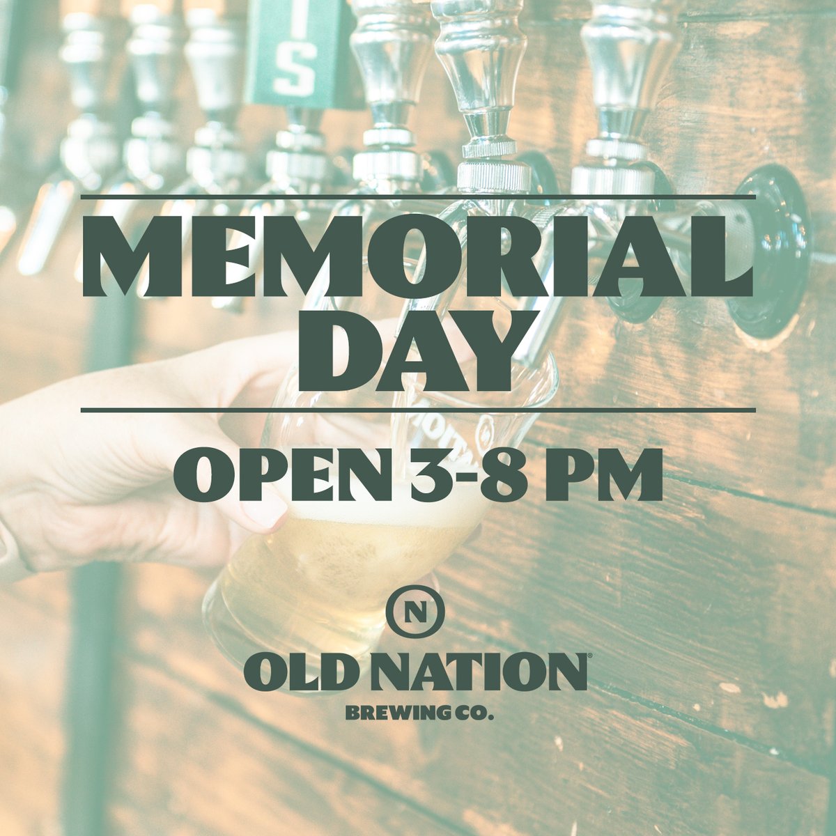 Take it easy this Memorial Day and let us handle the burgers and brews! 🍔🍺🇺🇸 We'll be open from 3 pm to 8 pm. #oldnationbrewingco #respectfullybrewed #michigan #michiganmade #independentbrewery #brewery #michiganbrewery #mibeer #drinkmibeer #greatbeerstate #drinklocal #10years