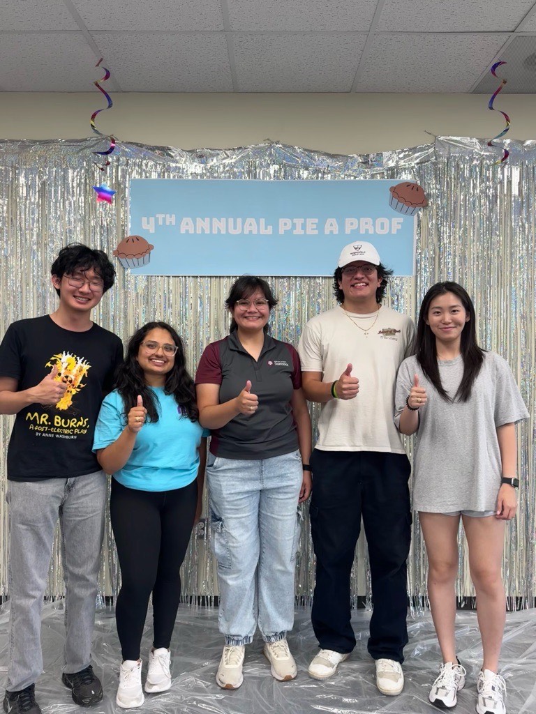 TAMUstats's tweet image. π₯§ Pie-A-Prof was a hit - literally! Thanks to all who donated to the 12th Can π and congrats (or condolences?) to Professor JesΓΊs Daniel Arroyo ReliΓ³n for taking the pie like a champ! π
#TamuStats #Statistics #PieAProf #12thCan