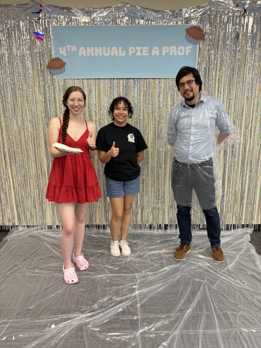 TAMUstats's tweet image. π₯§ Pie-A-Prof was a hit - literally! Thanks to all who donated to the 12th Can π and congrats (or condolences?) to Professor JesΓΊs Daniel Arroyo ReliΓ³n for taking the pie like a champ! π
#TamuStats #Statistics #PieAProf #12thCan