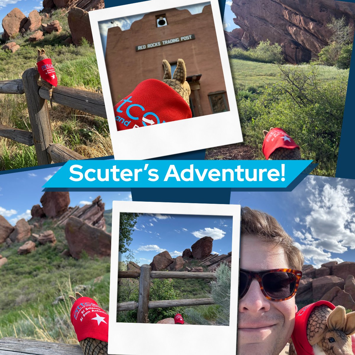 Even the busiest schedule can’t keep Scuter from sightseeing!✨
While spreading the word about Pittcon 2026, he explored Red Rocks and struck a few poses along the way. The Lab Design Conference was incredible, and those views! Spectacular!😎
#Pittconmascot #LabDesign #RedRocks