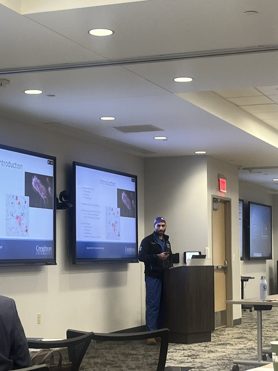 Creighton GI Fellowship (@creightongi) on Twitter photo 🗣️ Two of our 🎸🌟 GI fellows #EvanDaugherty and <a href="/clivejmiranda/">Clive Miranda, DO, MSc</a> gave outstanding oral presentations on quality improvement and original research during the <a href="/Creighton/">Creighton University</a> GME 8th Annual Quality Symposium 📝
Well done to you both! 🎊🎊🎊
#MedTwitter #GITwitter 🗣️ Two of our 🎸🌟 GI fellows #EvanDaugherty and <a href="/clivejmiranda/">Clive Miranda, DO, MSc</a> gave outstanding oral presentations on quality improvement and original research during the <a href="/Creighton/">Creighton University</a> GME 8th Annual Quality Symposium 📝
Well done to you both! 🎊🎊🎊
#MedTwitter #GITwitter