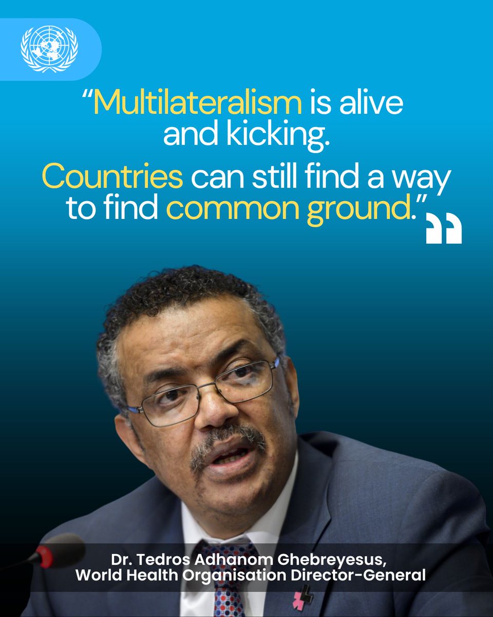 United Nations Geneva (@ungeneva) on Twitter photo “Multilateralism is alive and kicking. Countries can still find a common ground."
– <a href="/DrTedros/">Tedros Adhanom Ghebreyesus</a>, @who Director-General
#MondayMotivation “Multilateralism is alive and kicking. Countries can still find a common ground."
– <a href="/DrTedros/">Tedros Adhanom Ghebreyesus</a>, @who Director-General
#MondayMotivation