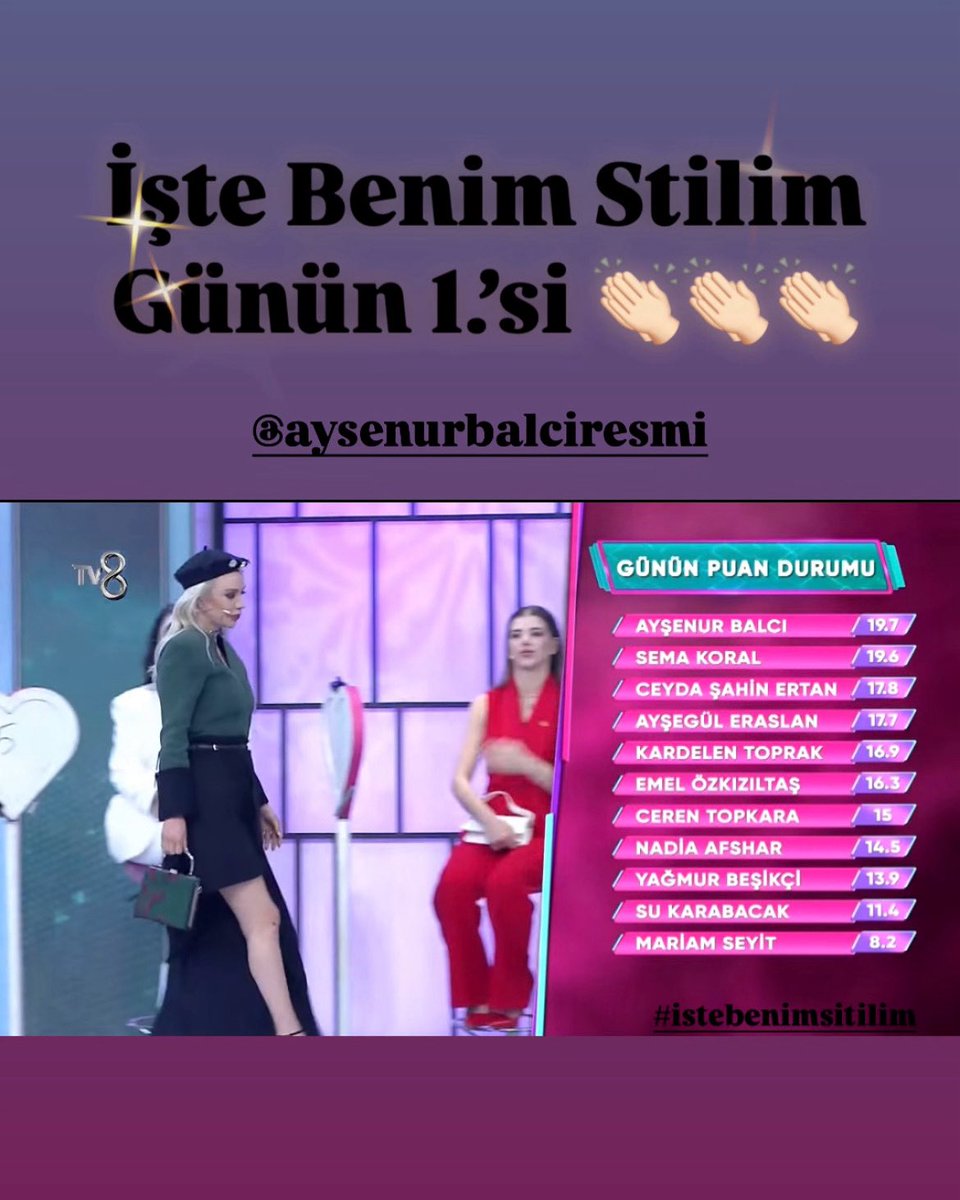 DilekBe66737653's tweet photo. #İşteBenimStilim #StilYarışması #GününBirincisi #AyşenurBalcı #ModaYarışması #TVStil #Stilİkonu #ModaTutkusu #StilSahibi #KadınStili #TV8 #İşteBenimStilim2025 #İşteBenimStilimAllStar #YarışmaProgramı #TVProgramı https://t.co/9LhoYTDSv9
