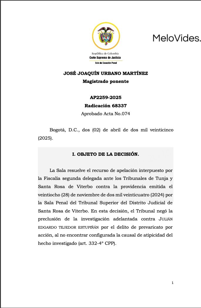 DoctorBatalla's tweet photo. La decisión AP2259-2025, magistralmente proyectada por el magistrado José Joaquín Urbano Martínez, marca un hito trascendental para la cultura jurídica penal colombiana: ofrece claridad teórica y operativa sobre el estándar probatorio requerido para la preclusión de la investigación, apartándose de la confusión histórica entre los umbrales exigibles para acusar, condenar o cerrar anticipadamente un proceso.

Frente a visiones que exigían certeza, prueba plena o convicción afirmativa para decretar la preclusión, la Corte reencauza el análisis hacia un estándar negativo de acreditación: no se trata de demostrar la causal de preclusión más allá de toda duda razonable, sino de constatar que no hay mérito suficiente para acusar, es decir, que no existe una probabilidad razonable de verdad sobre la existencia del delito o la participación del procesado. Esta clarificación reduce el riesgo de que los procesos queden atrapados en un limbo de inercia probatoria, sin juicio ni archivo, lo que erosiona garantías fundamentales.

Esta decisión dialoga perfectamente con lo que la doctrina mayoritaria ha denominado la necesidad de reglas claras de estándar de prueba como engranaje funcional de los sistemas procesales. Como lo expone Flavia Carbonell, en su lectura crítica de Prueba sin convicción, la ausencia o vaguedad de estándares de suficiencia probatoria socava la motivación judicial, desdibuja las cargas argumentativas, impide el control intersubjetivo y debilita la garantía ciudadana del debido proceso.

Adoptar un estándar negativo de probabilidad para la preclusión —como lo hace la Corte— es coherente con los requisitos metodológicos propuestos por Ferrer: 1) se fija un umbral de suficiencia (o insuficiencia) probatoria claro; 2) se parte de un contexto de incertidumbre epistémica; 3) se descarta el subjetivismo probatorio (la convicción o certeza del juez como criterio decisorio); y 4) se refuerza el principio de legalidad procesal desde la previsibilidad y la transparencia de las decisiones.

Este avance, además de garantizar decisiones más racionales y justificadas, impacta positivamente en la descongestión judicial. Si el proceso penal distingue con nitidez qué casos deben ser acusados y cuáles deben precluir, se evita el uso punitivo del proceso como pena anticipada y se racionaliza el uso de los recursos del sistema.

En definitiva, esta decisión no solo fortalece la cultura jurídica probatoria en clave constitucional, sino que nos aproxima a un modelo procesal más respetuoso de la epistemología del juicio penal, más racional en la gestión del riesgo de error y más eficaz en el cumplimiento de su función democrática. 
@juangaleanorey @IgnacioSoba @rodri__almeida @JOSEARMEL2 @MeloVides @julcostaduran10