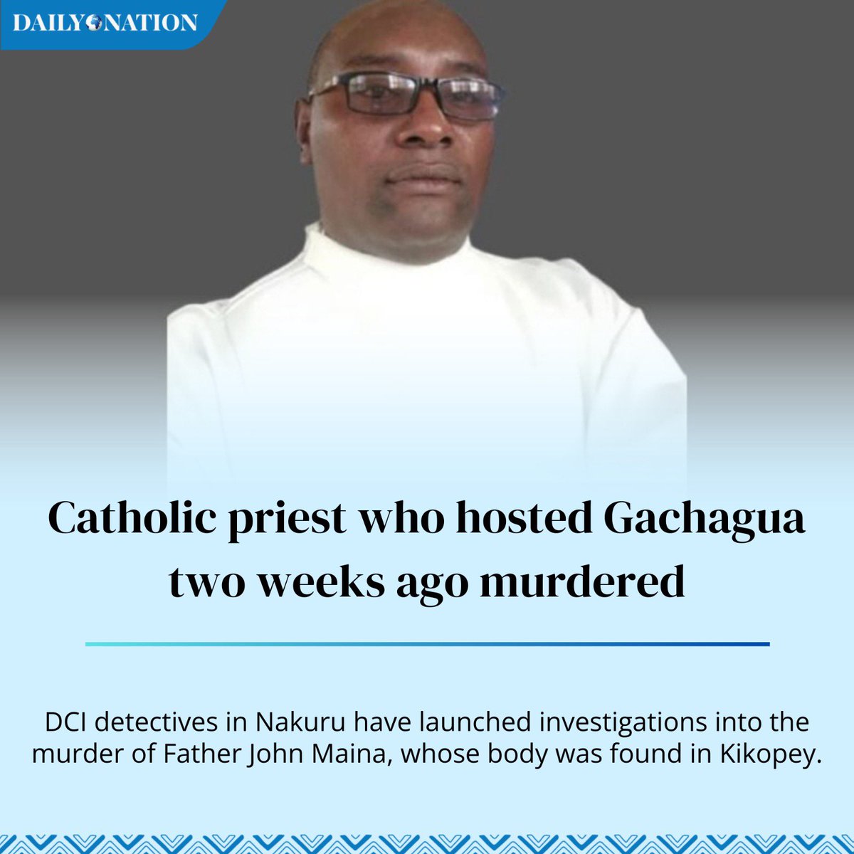 DCI detectives have launched an investigation against themselves regarding the killing of the Catholic priest who hosted Riggy G two weeks ago.