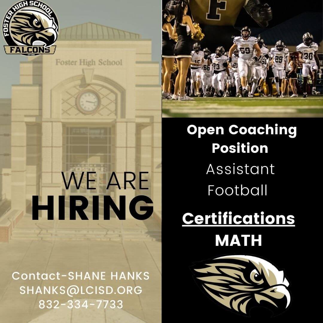 <a href="/FosterFootball/">Foster Football</a> 

Come work with us! Great kids, great administration, great staff!!!!