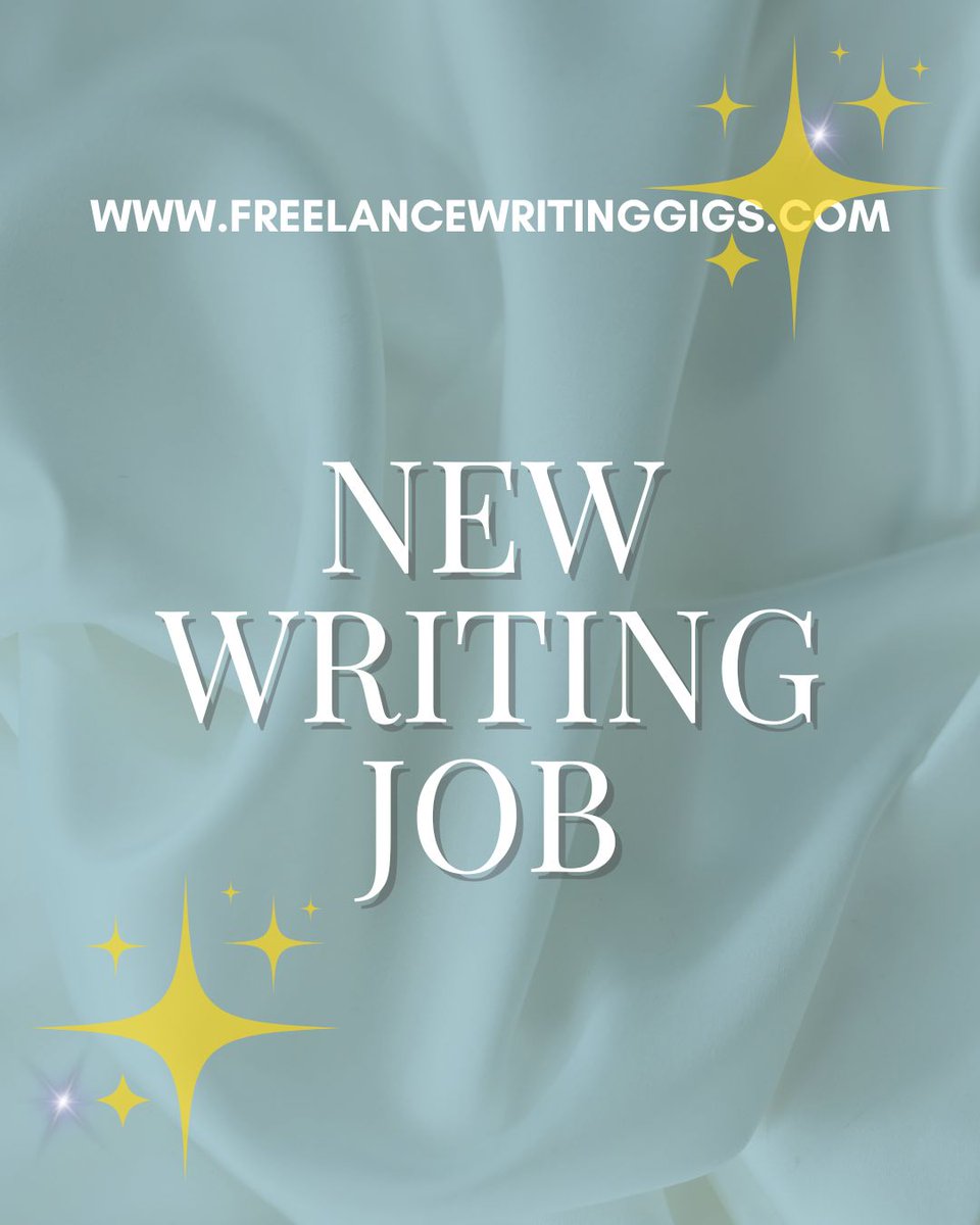 FreelanceWJ's tweet photo. NEW JOB: Content Writer / Content Analyst
Learn more and apply>> https://t.co/Lm1RljzrE7

#writingjob #remotejob #onlinejob #AI https://t.co/y8kaPPszEO