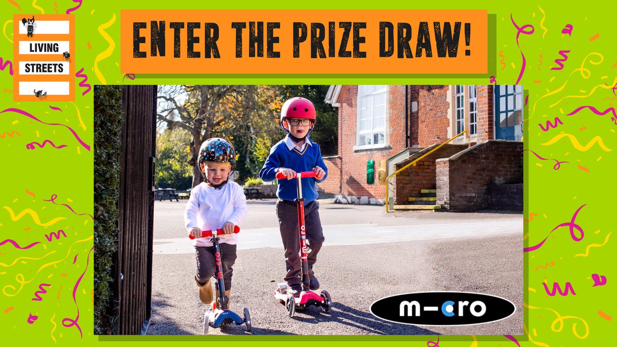 Living Streets (@livingstreets) on Twitter photo ๐ป To celebrate #WalkToSchoolWeek, <a href="/microscooters/">Micro Scooters UK</a> is gifting 10 of their incredibly popular Maxi Micro Scooters, along with a matching safety helmet ๐ด๐ด๐ด
Simply share your #WalkToSchool to enter the prize draw before midnight on Friday 23 May๐ tinyurl.com/43jc53wv ๐ป To celebrate #WalkToSchoolWeek, <a href="/microscooters/">Micro Scooters UK</a> is gifting 10 of their incredibly popular Maxi Micro Scooters, along with a matching safety helmet ๐ด๐ด๐ด
Simply share your #WalkToSchool to enter the prize draw before midnight on Friday 23 May๐ tinyurl.com/43jc53wv