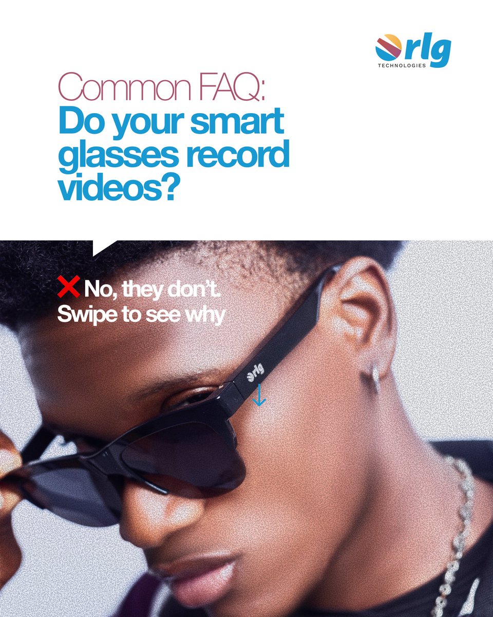 rlgtechnologyy's tweet photo. Stylish. Smart. Within reach. 😎
RLG Smart Glasses are made to be affordable, functional, and accessible—because smart tech should fit your lifestyle and budget.

🛒 DM to order or tap the link in bio.
#SmartTech #WearableTech #RLGSmartGlasses #TechStyle #AffordableTech https://t.co/hdtn7ZZTVm