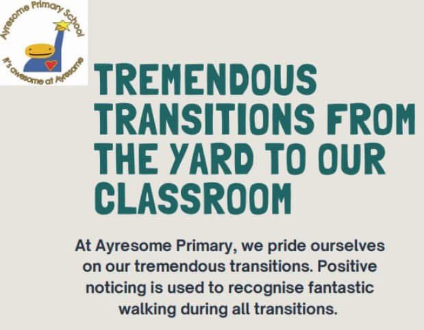 Ayresome Primary School (@ayresomeprimary) on Twitter photo Ask your children about their FANTASTIC WALKING 🚶♀️ as part of our LEGENDARY LINE UPS ✅ and TREMENDOUS TRANSITIONS around school here at Ayresome 🤩✨ <a href="/AdAstraTrust/">Ad Astra Academy Trust</a>
<a href="/TheAdultsChange/">When The Adults Change</a> <a href="/pauldixtweets/">Paul Dix</a> Ask your children about their FANTASTIC WALKING 🚶♀️ as part of our LEGENDARY LINE UPS ✅ and TREMENDOUS TRANSITIONS around school here at Ayresome 🤩✨ <a href="/AdAstraTrust/">Ad Astra Academy Trust</a>
<a href="/TheAdultsChange/">When The Adults Change</a> <a href="/pauldixtweets/">Paul Dix</a>