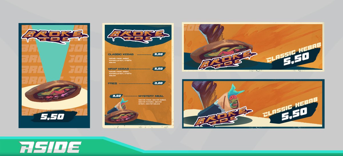 AlexandreAreto's tweet photo. Here is another environment and character of the Aside universe. Joe is the owner of the only kebab foodtruck of new gomi town.

#digital2D #conceptart #gameart #indie #indiagame #cyberpunk #environment #conceptdesign #design #spaceopera #noai #props
#digitalpainting #digitalart https://t.co/TAi3s8WYgf