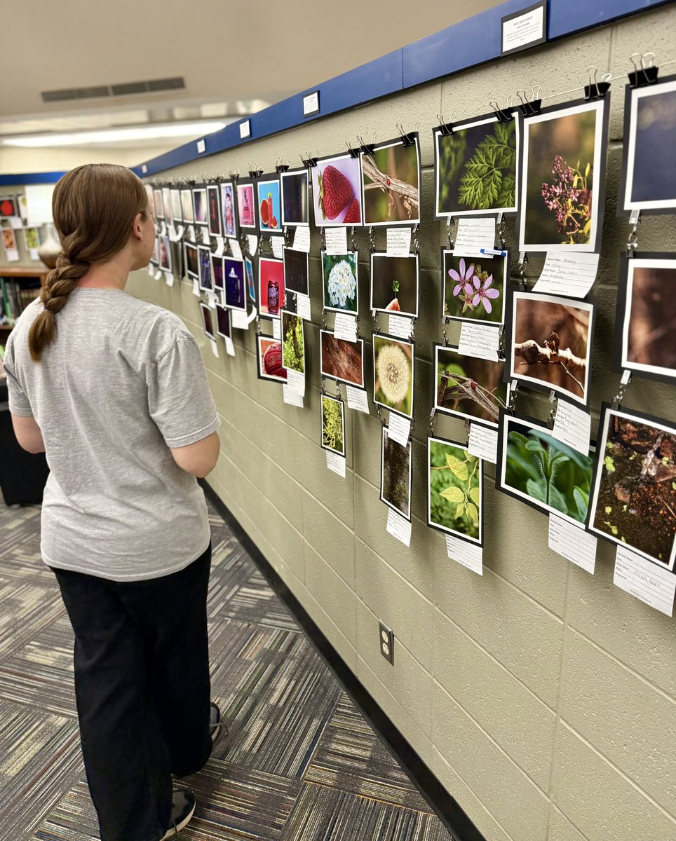 The Library was transformed into an art gallery for the Student Art Show. It highlighted visual, digital &amp;  industrial arts+photography. Teachers &amp; students voted for their faves &amp; the community was invited to attend. Thanks to Ms. Hiebert, Mrs. Farmer &amp; Mr. Bruton! #440Proud