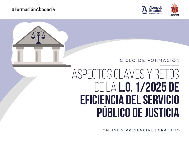 🔴 Sigue en DIRECTO el Ciclo formativo organizado por la Abogacía y el CGPJ sobre la LO 1/2025. Hoy hablamos de los efectos de la apertura de negociación.

 abgcia.me/jornadaendirec…