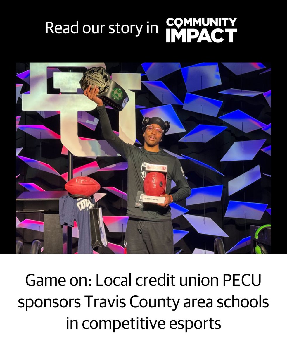 PECU is proud to sponsor area esports!  communityimpact.com/sponsored/spon…    #ATX #AustinTexas #AustinLife #TrendingNow #AustinGamers #AustinGaming #esports #gaming #madden #videogames #gamer #photooftheday #smilerequire #happy