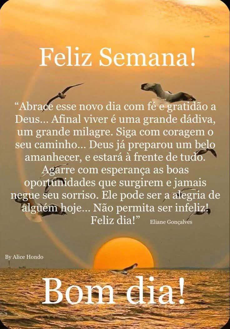 Feliz semana a todos!
Bom dia 🥰🙌