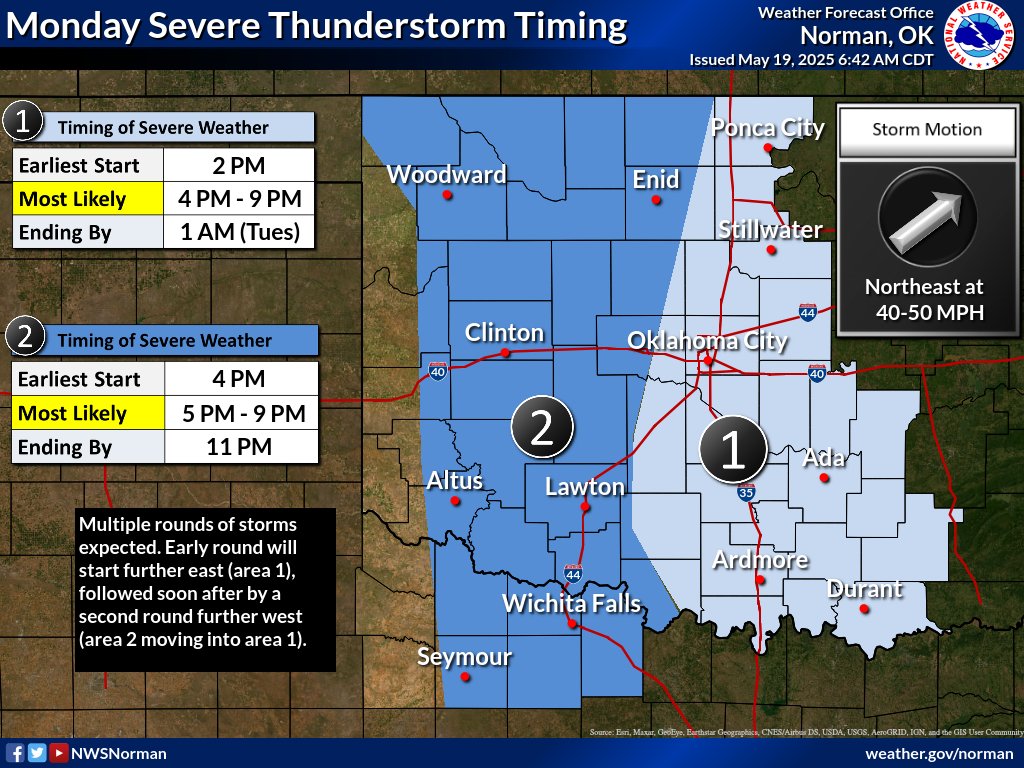 8:45 AM Update:  Potential for dangerous storms today! Not everyone will see severe weather, but the ingredients are there for tornadoes, damaging hail and destructive winds. Pay attention. Have a plan. Make sure family, friends and co-workers are aware of the risk. #okwx