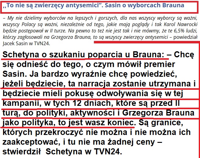ZaZdzislaw's tweet photo. @KoneserUnii Wypowiedzi #Schetyny (Platformy) nie zachęcają wyborców #Braun2025 do głosowania na #Trzaskowski2025 :) https://t.co/iVw3BT3eM4