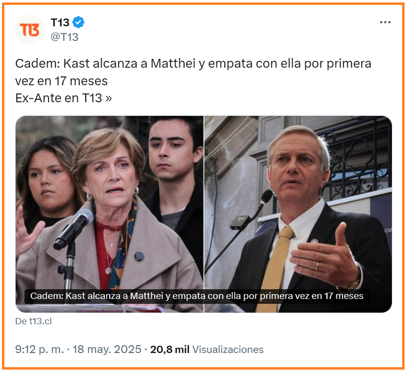 sergiou01329861's tweet photo. Lo dije el día uno, Matthei no será Presidente y Chile Vamos recibirá este año la peor paliza electoral de su historia por cobardes, traidores y vendidos a la izquierda.
Que así sea. https://t.co/q4YlMYxh02