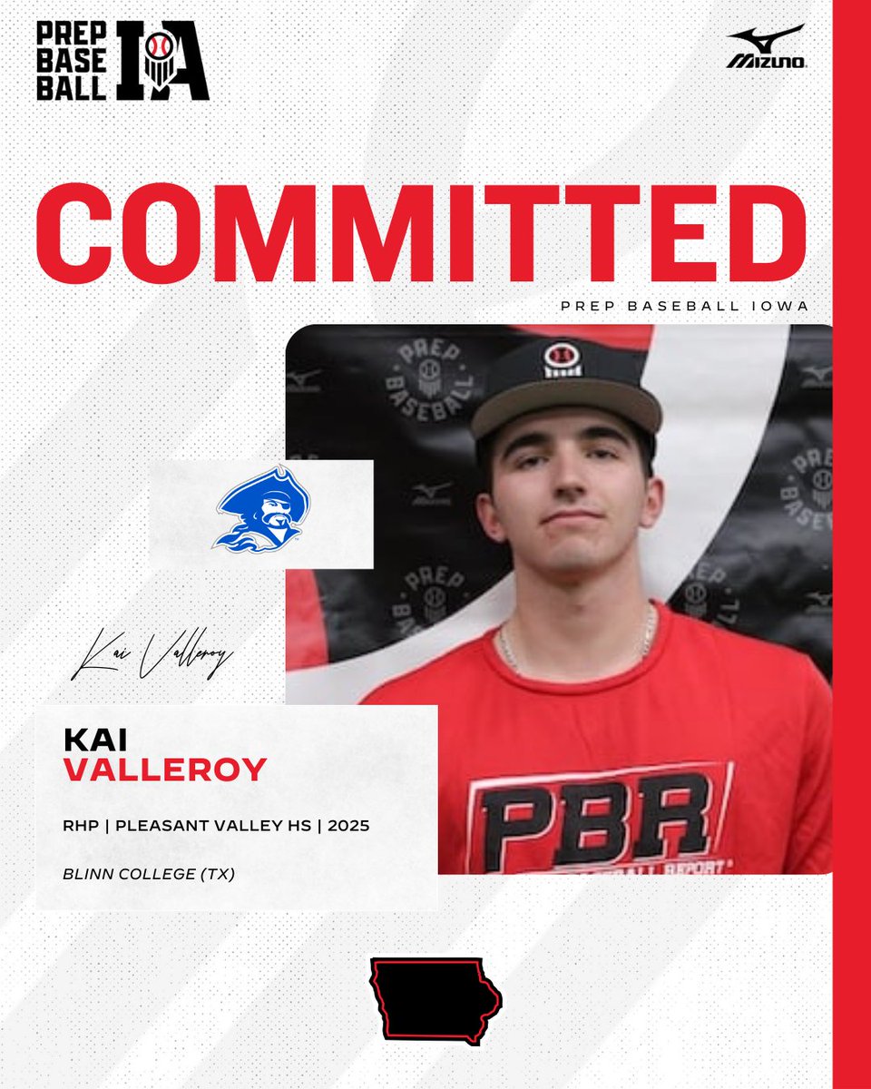 Prep Baseball Iowa (@prepbaseballia) on Twitter photo 🎓𝐂𝐨𝐦𝐦𝐢𝐭𝐦𝐞𝐧𝐭 𝐖𝐚𝐭𝐜𝐡🎓
Kai Valleroy, (2025, RHP, <a href="/PVHSRaiderBB/">Pleasant Valley Baseball</a>) commits to Blinn College.
👤 loom.ly/oEFgo38
<a href="/KValleroy/">Kai Valleroy</a> ✖️ <a href="/BlinnBaseball/">Blinn College baseball</a> 🎓𝐂𝐨𝐦𝐦𝐢𝐭𝐦𝐞𝐧𝐭 𝐖𝐚𝐭𝐜𝐡🎓
Kai Valleroy, (2025, RHP, <a href="/PVHSRaiderBB/">Pleasant Valley Baseball</a>) commits to Blinn College.
👤 loom.ly/oEFgo38
<a href="/KValleroy/">Kai Valleroy</a> ✖️ <a href="/BlinnBaseball/">Blinn College baseball</a>
