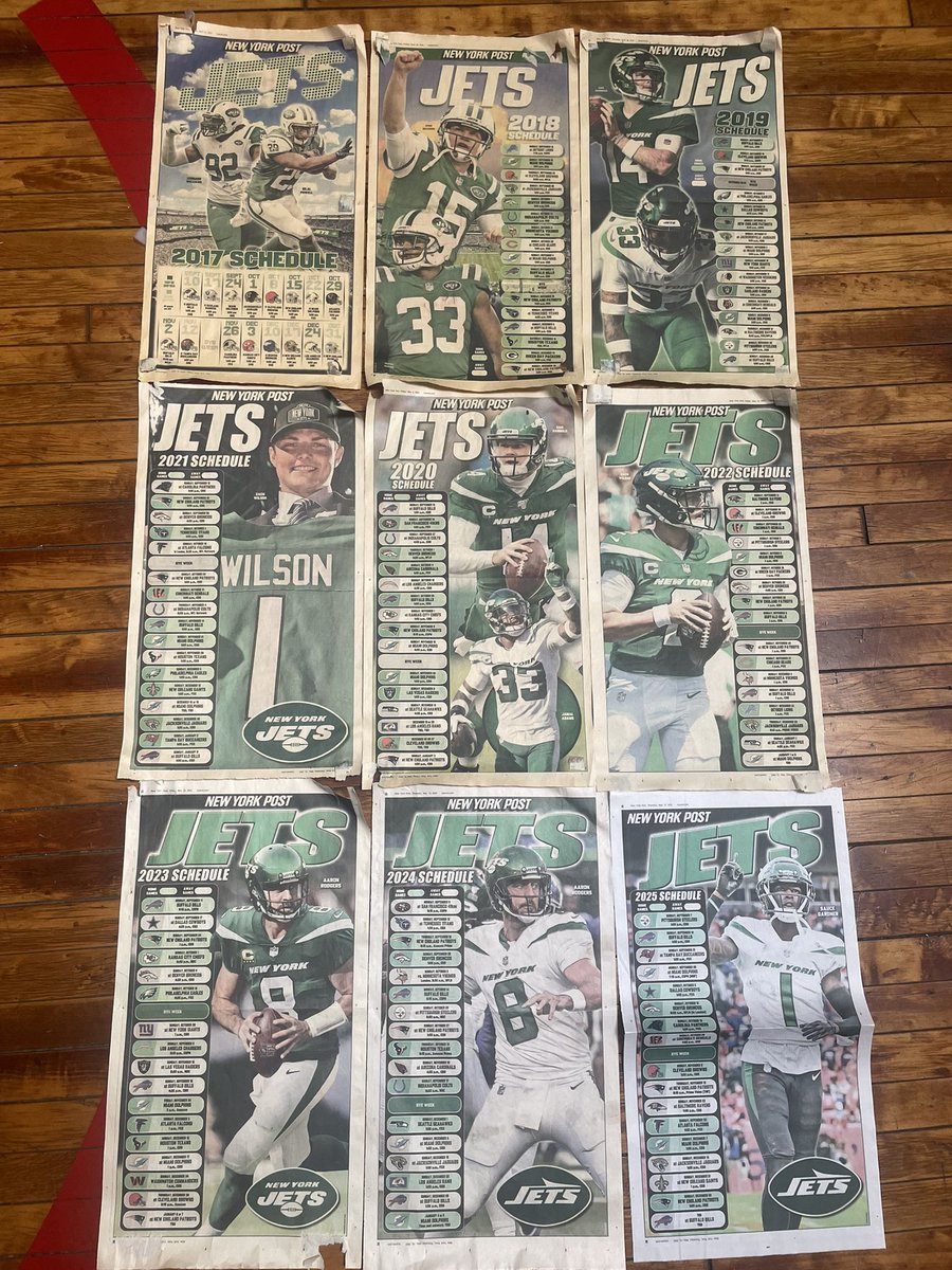 9 years of the ny post schedule posters