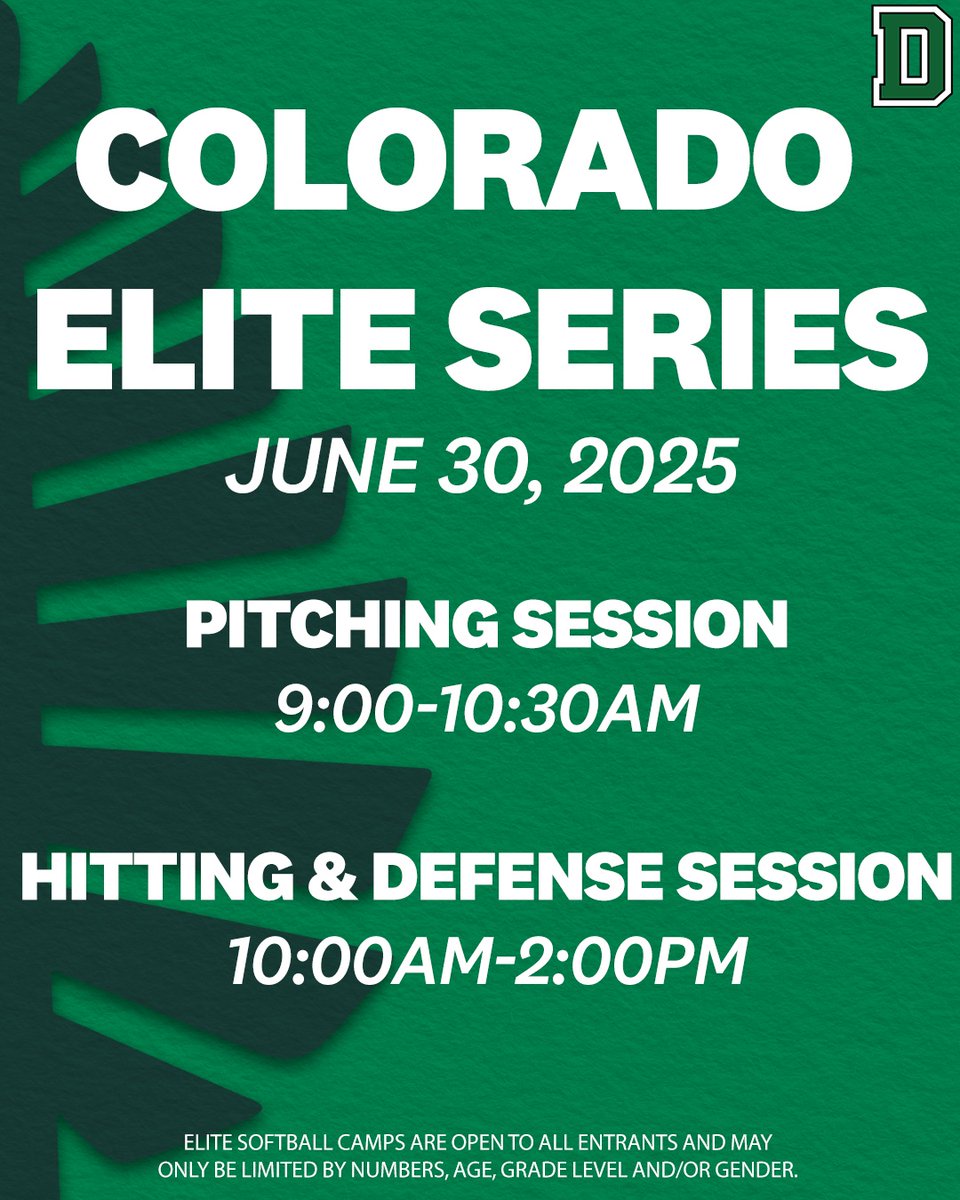 Join us at our Colorado Elite Series June 30th! Register at elitesoftballcamps.totalcamps.com!