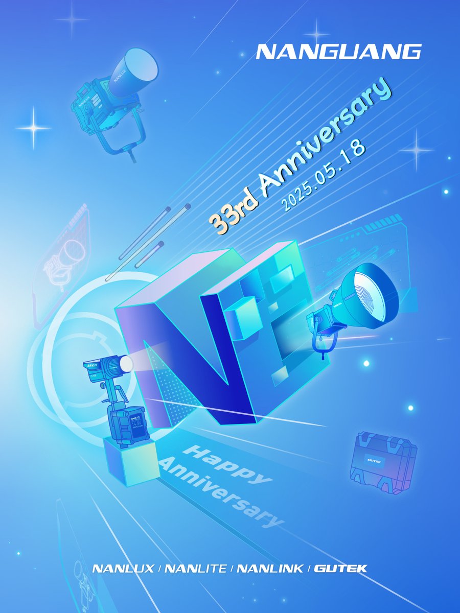 33 años proporcionando la mejor iluminación para fotógrafos, videógrafos y cineastas!!!
Felicidades!!!!
<a href="/NanliteGlobal/">Nanlite Global</a>  <a href="/NanluxGlobal/">Nanlux Global</a>  <a href="/cromalite/">Cromalite S.L.</a> #Nanlite #Nanlux #Nanlink #cromalite  #videomaker #iluminacion #fotodeestudio #gaffer #DOP #cinemamaker #filmmaker @gutek_global