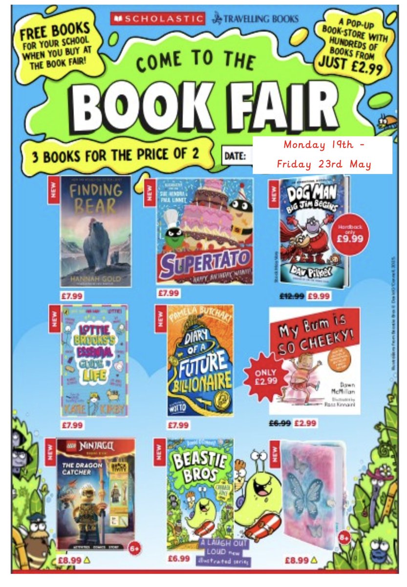 Don't forget we have the Book Fair in school this week! 📚📚