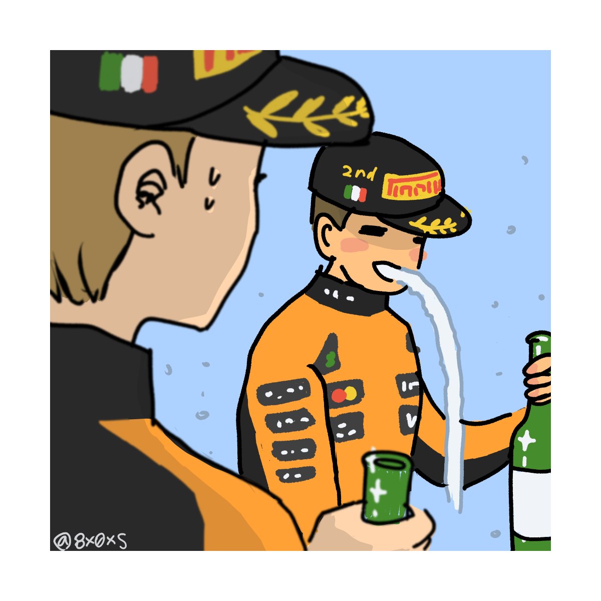 2025 Imola gp
double podium and...champagne gargle.🍾🚰🧡