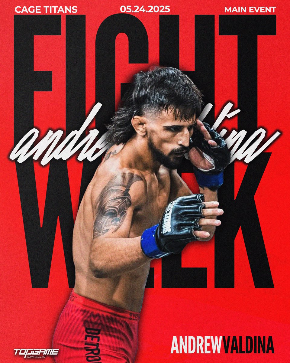 Andrew Valdina. Saturday night. Cage Titans. Plymouth. Main event. Be there.

LET’S GOOOOOOOO VALDINA! ⚔️

#NewEnglandMMA #TeamTopGame #CageTitans71

Art by TJ Carvalho 🎨