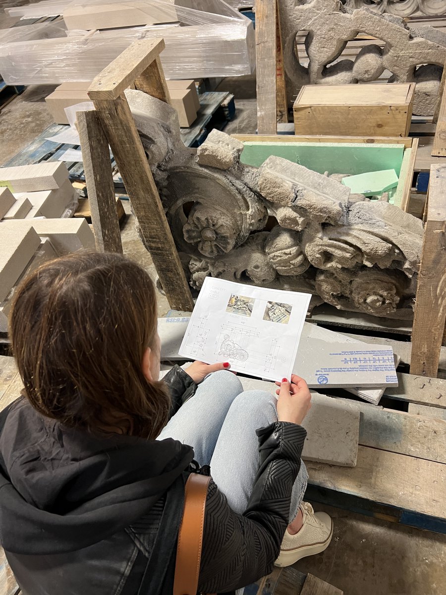 ArchPresStudio's tweet photo. Stephanie Gerard, Vishal Joshi from APS, and Paul Boruch of Preserv visited the shop of International Dimensional Stone as part of a stone-masonry replacement and restoration project for a 1899 converted mansion in the Metropolitan Museum Historic District in Manhattan. https://t.co/AB4VxcDlmL