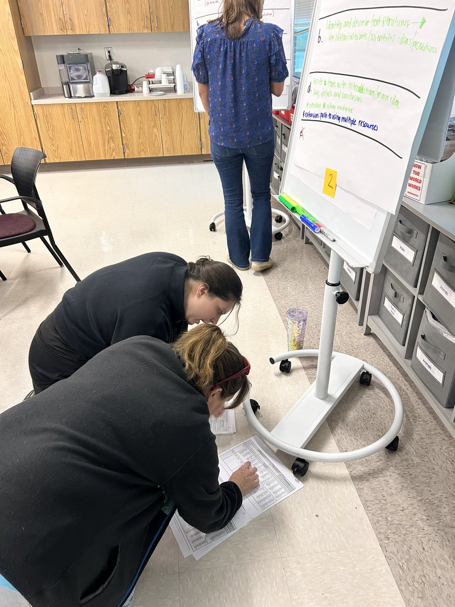Getting ahead of the work. 2nd grade is working to deconstruct our new ELA standards and plan for next year using their new curriculum 👍🏼 you never have to get ready if you stay ready 🤗<a href="/jbland100/">Jay Bland</a> <a href="/SuLambCoach/">Suzanne Lamb</a>