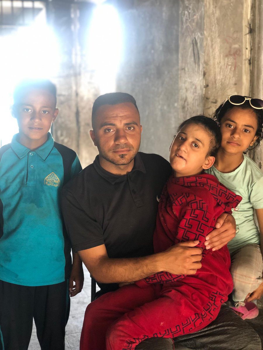 My friends, we are now forced to leave our home… Our area has become far too dangerous. But Zein, my little sister, cannot run like we can. She has cerebral palsy, and all she has to keep her mobile are my arms. We need a wheelchair and treatment for her, which costs 1,500