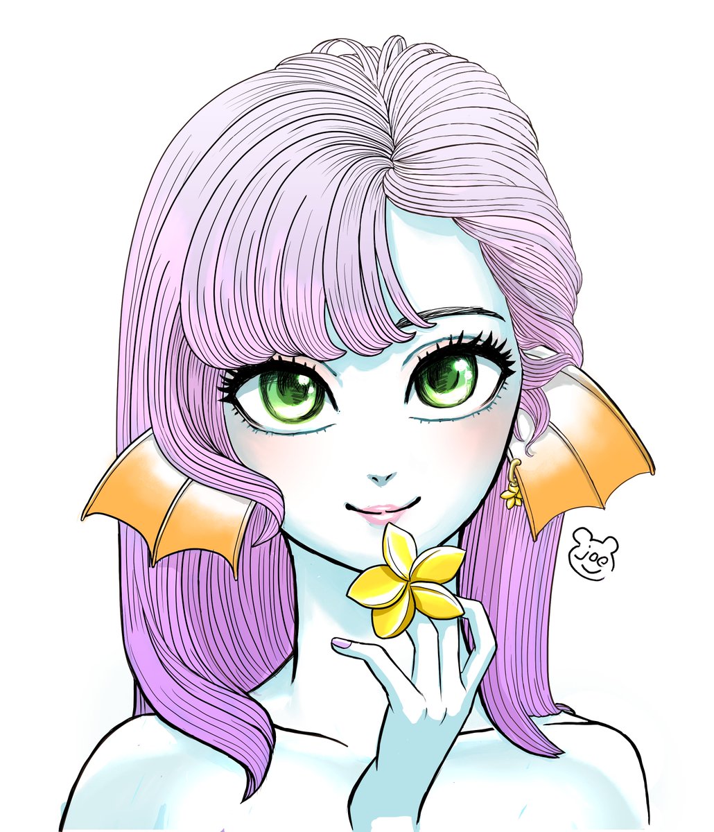 十六夜さん（<a href="/umiumiyoi/">十六夜(・ワ・)🐠🐠</a>）を描かせてもらいました🖼️ いつも要素の多い引きの絵を描くことが多く、顔だけ描くとかやってこなかった。間が持たなさそうだし女性を可愛く顔を描けないので😭 そんな時「女の顔をアップで描いてみな！（意訳）」と十六夜さんが面白そうな課題をだしてくれた😆
#ジョウ絵