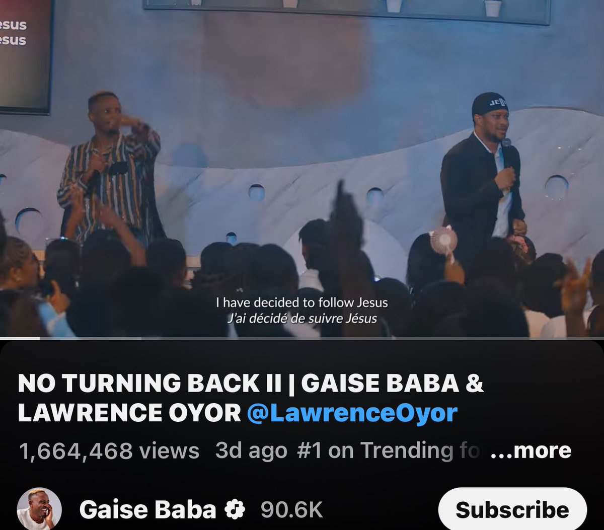 UnlimitedEniola's tweet photo. Davido’s With You ft Omah Lay and Gaise Baba’s Not Turning Back ft Lawrence Oyor are the two trending songs in Nigeria at the moment.
#NotTurningBack #WithYou https://t.co/zD6ACNQHtt